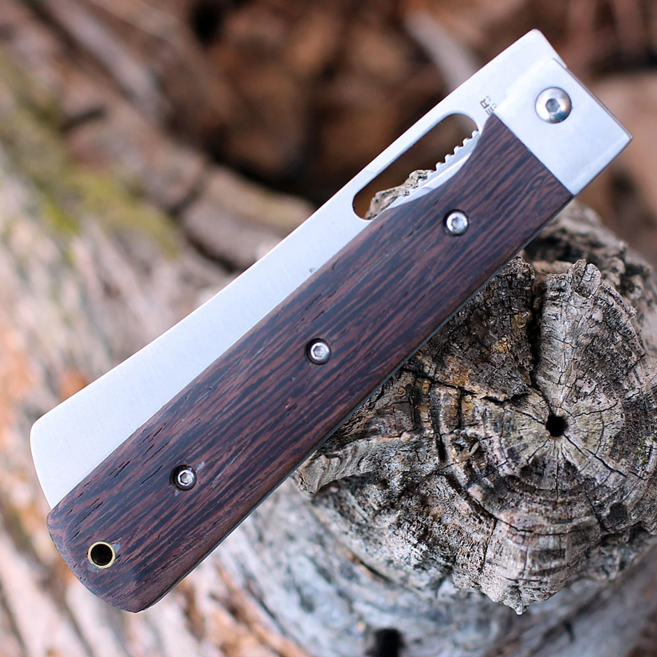 Boker Magnum Outdoor Cuisine III 01MB432, 4.75" 440 Stainless Steel Satin Plain Blade, Brown Rosewood Handles 6 Boker Magnum Outdoor Cuisine III 01MB432, 4.75" 440 Stainless Steel Satin Plain Blade, Brown Rosewood Handles - Image 4