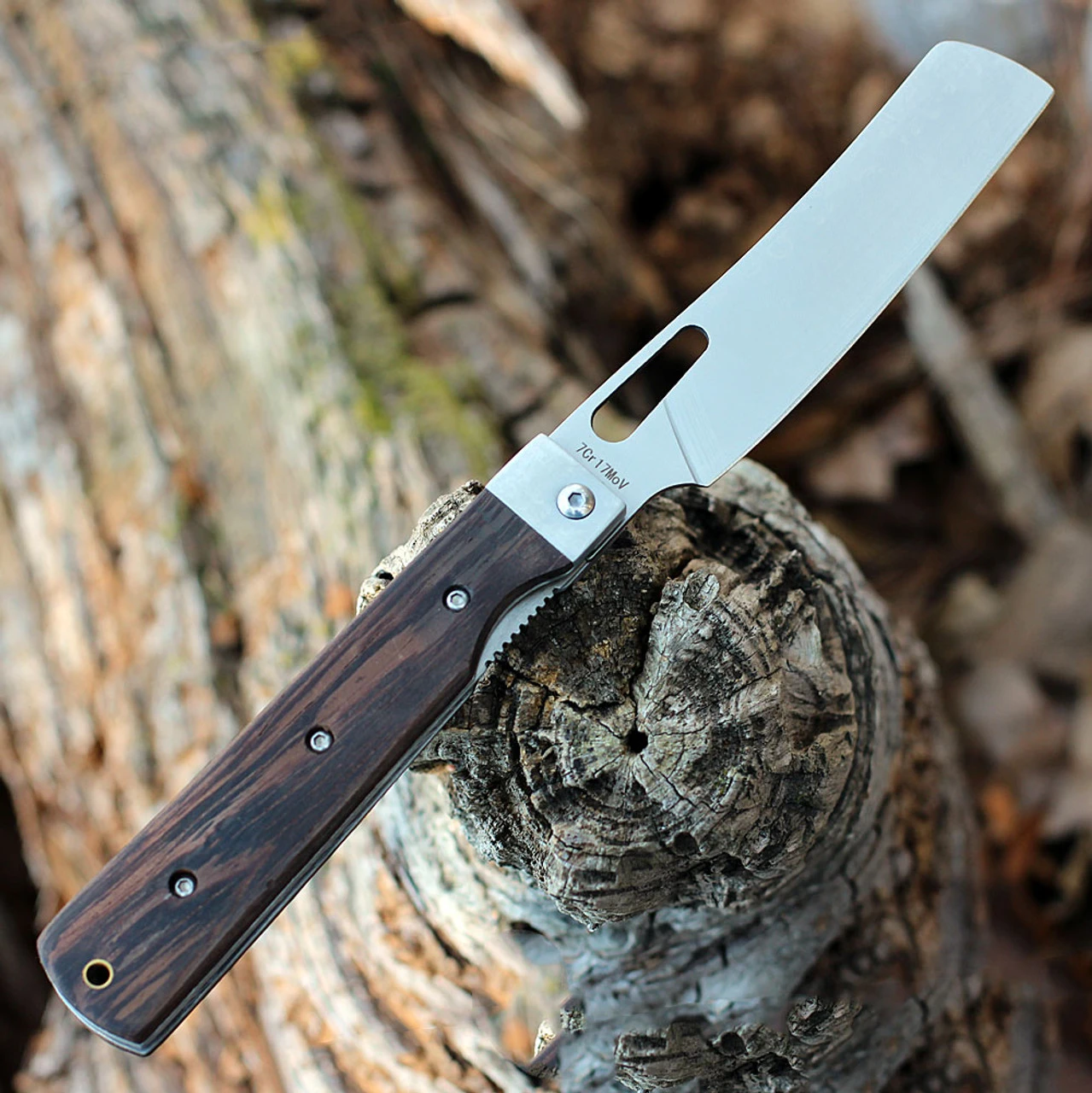 Boker Magnum Outdoor Cuisine III 01MB432, 4.75" 440 Stainless Steel Satin Plain Blade, Brown Rosewood Handles 4 Boker Magnum Outdoor Cuisine III 01MB432, 4.75" 440 Stainless Steel Satin Plain Blade, Brown Rosewood Handles - Image 2