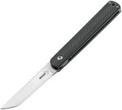 Boker Plus 01BO632 Wasabi, 2.8" 440C Plain Blade, Carbon Fiber Handle