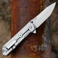 Boker Plus 01BO764 Kihon, 3.3" D2 Tanto Plain Blade, Stainless Handle -Knife Craft Shop 01bo764 95762.1614272580