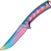 Boker Magnum 02RY543 Rainbow Unicorn, 4.3" 440A Plain Blade, Aluminium Handle -Knife Craft Shop 02ry543 42806.1566585973