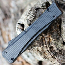 Boker Plus MINI Eagle 2.0 OTF Automatic Blk Alum (2.8" D2 Satin Recurve) 06BO246 -Knife Craft Shop 06EX246.2 06593.1645558515