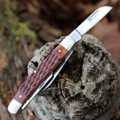 Boker Tree Brand 110726 Stockman, Brown Jigged Bone Handle -Knife Craft Shop BO110726 89713.1646753325
