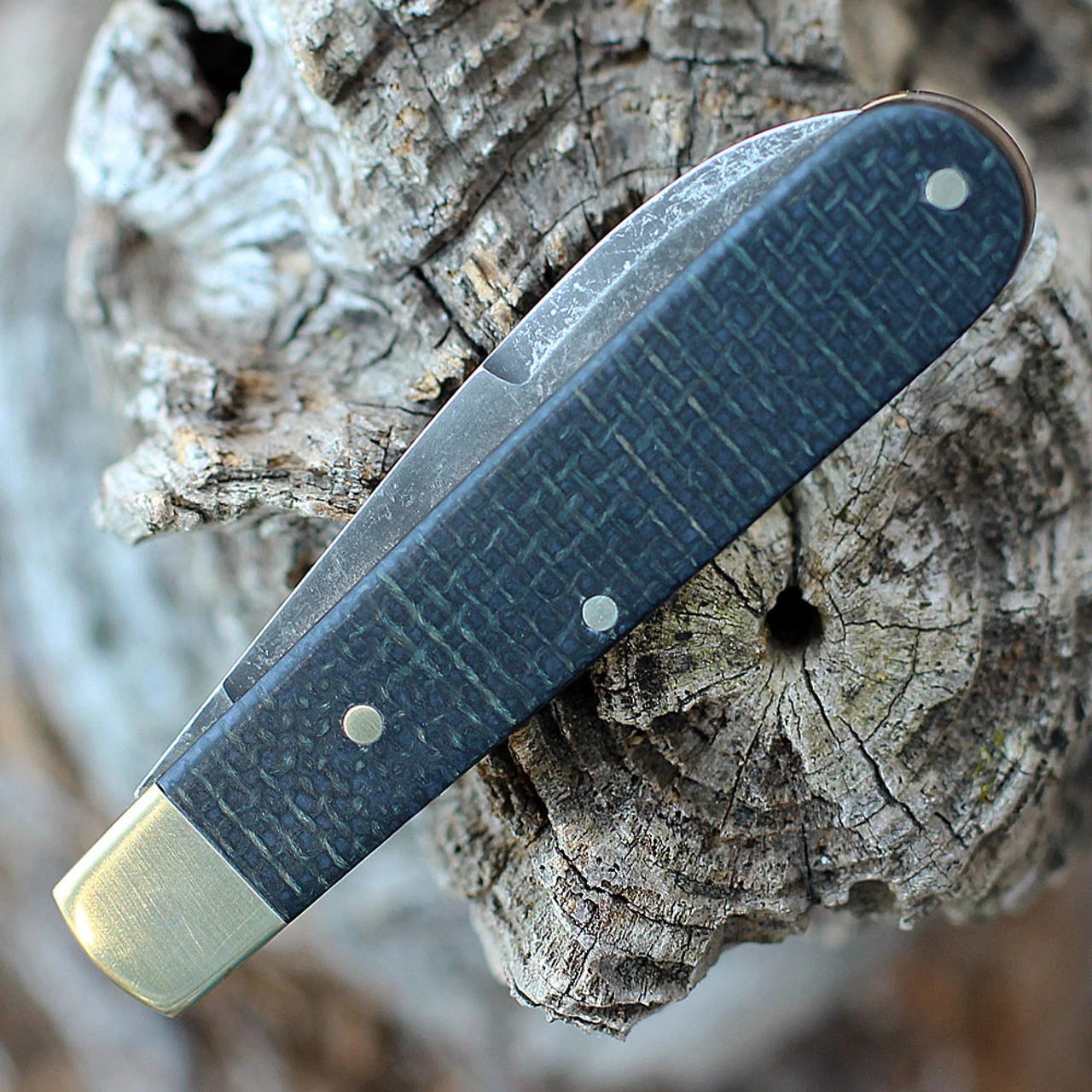 Boker Solingen Prime Barlow Burlap 114942, 2.76" Black Carbon Steel Acid Washed Plain Blade, Black Micarta Nickel Silver Handles 5 Boker Solingen Prime Barlow Burlap 114942, 2.76" Black Carbon Steel Acid Washed Plain Blade, Black Micarta Nickel Silver Handles - Image 4