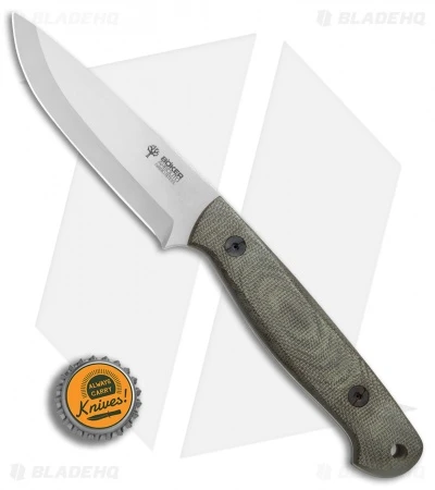Boker Arbolito Bushcraft Micarta Fixed Blade Knife Green Micarta (4" Satin) 6 Boker Arbolito Bushcraft Micarta Fixed Blade Knife Green Micarta (4" Satin) - Image 4