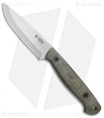 Boker Arbolito Bushcraft Micarta Fixed Blade Knife Green Micarta (4" Satin) 3 Boker Arbolito Bushcraft Micarta Fixed Blade Knife Green Micarta (4" Satin)