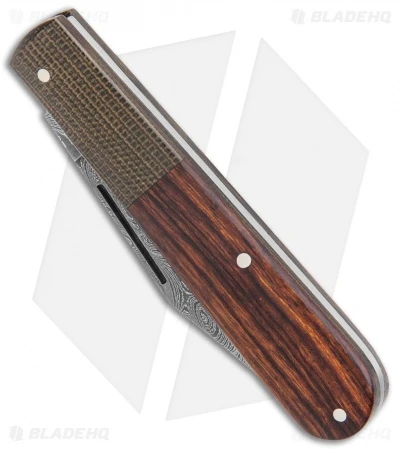 Boker Barlow Integral Slip Joint Leopard Damascus Knife Desert Ironwood (3.25") 4 Boker Barlow Integral Slip Joint Leopard Damascus Knife Desert Ironwood (3.25") - Image 2