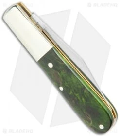 Boker Barlow Pocket Knife Green Curly Birch Wood (3.3" Satin) 118941 8 Boker Barlow Pocket Knife Green Curly Birch Wood (3.3" Satin) 118941 -Knife Craft Shop Boker Barlow Pocket Knife Green Curly Birch Wood 118941 BHQ 120613 jr side