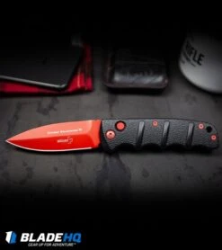 Boker Black Widow Kalashnikov Dagger Automatic Knife (3.25" Red D2) -Knife Craft Shop Boker Black Widow Kalashnikov Dagger Automatic Knife Red BHQ92706 kp steel web