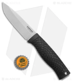 Boker Bronco Fixed Blade Knife Black TPE (4.4" Satin 3V) 121504 -Knife Craft Shop Boker Bronco Fixed Blade Black TPE Satin BHQ 146657 jr bottlecap