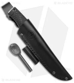 Boker Bronco Fixed Blade Knife Black TPE (4.4" Satin 3V) 121504 -Knife Craft Shop Boker Bronco Fixed Blade Black TPE Satin BHQ 146657 jr sheath