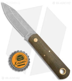 Boker Burnley Barlow Front Pocket Fixed Blade Knife Green Micarta (SW) -Knife Craft Shop Boker Burnley Barlow Front Pocket Fixed Blade Green Micarta SW BHQ 139195 jr bottlecap