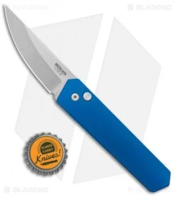 Boker Burnley Kwaiken Compact Automatic Knife Blue (3" Stonewash) Pro-Tech -Knife Craft Shop Boker Burnley Kwaiken Compact Auto Blue SW 01BO213SOI BHQ 124594 jr bottlecap