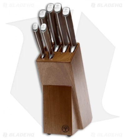 Boker Forge Wood 7-Piece Kitchen Knife Set Maple Wood W/ Wooden Block 4 Boker Forge Wood 7-Piece Kitchen Knife Set Maple Wood W/ Wooden Block - Image 2