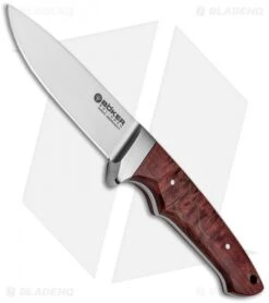 Boker Integral 2.0 Fixed Blade Knife Curly Birch Wood (4" Satin)