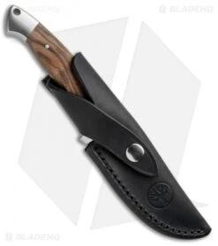 Boker Jager Gold Vollintegral Fixed Blade Knife Walnut Wood (4.6" Satin) 121589 -Knife Craft Shop Boker Jager Gold Vollintegral Walnut Wood Satin 121589 BHQ 90301 jr sheath