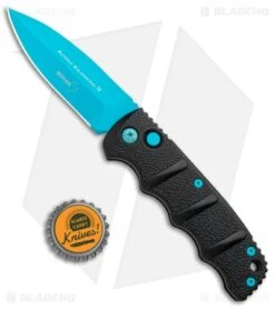 Boker Blue Scorpion Kalashnikov Dagger Automatic Knife (3.25" Electric Blue D2) -Knife Craft Shop Boker Kalashnikov Black Widow Blue jr bottlecap