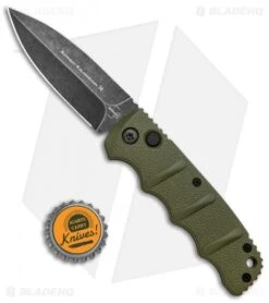 Boker Kalashnikov Dagger Automatic Knife OD Green (3.25" Smokewash D2) -Knife Craft Shop Boker Kalashnikov Dagger Auto OD Green Smokewash BHQ 117068 jr bottlecap