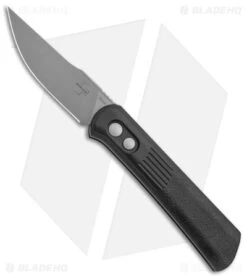 Boker Lundquist Alluvial Automatic Knife Black (3" Satin)