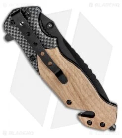 Boker Magnum Blomkvist Liner Lock Knife Wood (3.4" Black) -Knife Craft Shop Boker Magnum Blomkvist Liner Lock Knife Wood 3.4in Black 01MB735 BHQ 111675 LS Side