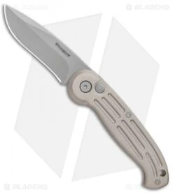Boker Magnum Drop Point Automatic Knife Champagne (3.25" Bead Blast) 01BO007