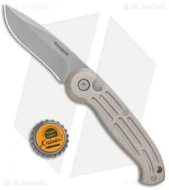 Boker Magnum Drop Point Automatic Knife Champagne (3.25" Bead Blast) 01BO007 -Knife Craft Shop Boker Magnum DP Auto Champagne BB 01BO007 BHQ 0099 jr bottlecap