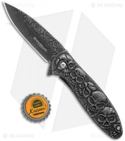 Boker Magnum Dia De Los Muertos Spring Assist Knife (3.3" Smokewash) 01SC519 -Knife Craft Shop Boker Magnum Dia De Los Muertos FL Smokoewash 01SC519 BHQ 28261 jr bottlecap