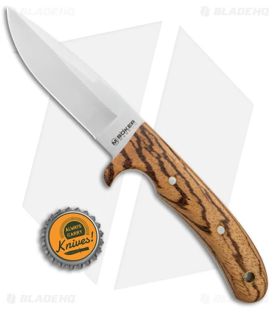 Boker Magnum Elk Hunter Fixed Blade Knife Zebra Wood (4.2" Satin) 6 Boker Magnum Elk Hunter Fixed Blade Knife Zebra Wood (4.2" Satin) - Image 4