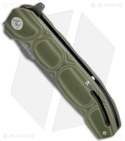 Boker Magnum Leader Liner Lock Knife OD Green G-10 (3.75" Gray) 01MB702 4 Boker Magnum Leader Liner Lock Knife OD Green G-10 (3.75" Gray) 01MB702 - Image 2