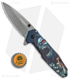 Boker Magnum Screaming Skull Frame Lock Knife (3.3" Gray) 01MB230 9 Boker Magnum Screaming Skull Frame Lock Knife (3.3" Gray) 01MB230 -Knife Craft Shop Boker Magnum Screaming Skull FL Black 01MB230 BHQ 118399 jr bottlecap