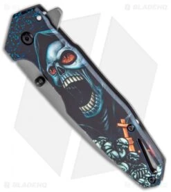 Boker Magnum Screaming Skull Frame Lock Knife (3.3" Gray) 01MB230 7 Boker Magnum Screaming Skull Frame Lock Knife (3.3" Gray) 01MB230 -Knife Craft Shop Boker Magnum Screaming Skull FL Black 01MB230 BHQ 118399 jr spine