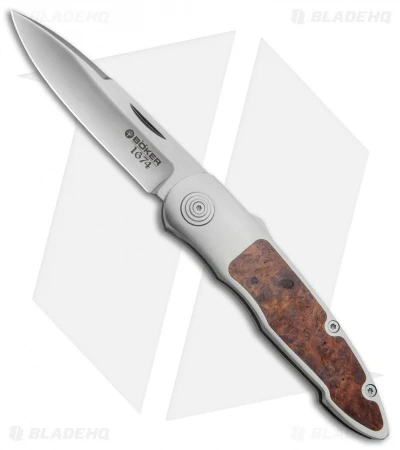 Boker Merlin 1674 Merlin Gentleman's Knife Amboina Root Wood (2.8" Satin) 111621 3 Boker Merlin 1674 Merlin Gentleman's Knife Amboina Root Wood (2.8" Satin) 111621