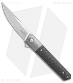 Boker Mini Kwaiken Exclusive Tuxedo Flipper Knife CF/Titanium (3" Satin VG-10)
