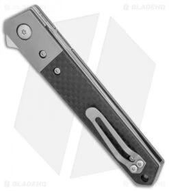 Boker Mini Kwaiken Exclusive Tuxedo Flipper Knife CF/Titanium (3" Satin VG-10) -Knife Craft Shop Boker Mini Kwaiken Tuxedo cf ti satin BHQ 36330 er side