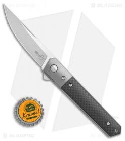 Boker Mini Kwaiken Exclusive Tuxedo Flipper Knife CF/Titanium (3" Satin VG-10) -Knife Craft Shop Boker Mini Kwaiken Tuxedo cf ti satin BHQ 36330 er size