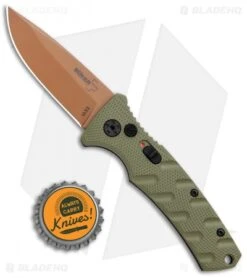Boker Mini Strike Desert Warrior Automatic Knife (2.6" Copper D2) -Knife Craft Shop Boker Mini Strike Auto OD Green Copper 01BO438NSOI BHQ 99631 jr bottlecap