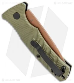 Boker Mini Strike Desert Warrior Automatic Knife (2.6" Copper D2) -Knife Craft Shop Boker Mini Strike Auto OD Green Copper 01BO438NSOI BHQ 99631 jr side