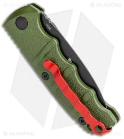 Boker Mini Warhawk Kalashnikov Dagger Automatic Knife Green (2.5" Black D2) -Knife Craft Shop Boker Mini Warhawk Kalashnikov Auto Dagger Green Black BHQ 113923 jr side