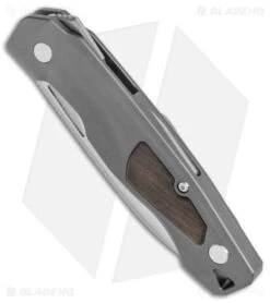 Boker Plus Aluma Liner Lock Knife Aluminium/Wood (3.5" Stonewash) -Knife Craft Shop Boker Plus Aluma LL Aluminum Wood SW BHQ 139181 jr spine