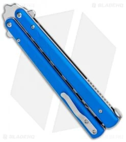 Boker Plus Balisong Trainer Butterfly Knife Blue G-10 (4" Satin) 9 Boker Plus Balisong Trainer Butterfly Knife Blue G-10 (4" Satin) -Knife Craft Shop Boker Plus Balisong Trainer Blue G 10 Satin 01BO714SOI BHQ 99635 jr side