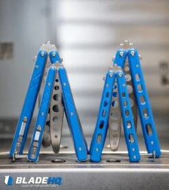 Boker Plus Balisong Trainer Butterfly Knife Blue G-10 (4" Satin) 01BO713 -Knife Craft Shop Boker Plus Balisong Trainer Butterfly Knife Blue G 10 Satin 01BO713 BHQ 99634 kp cnc web 3
