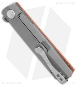 Boker Plus Cataclyst Frame Lock Knife Brown Micarta (3" Damascus) -Knife Craft Shop Boker Plus Cataclyst FL Brown Micarta Damascus BHQ 146711 jr side