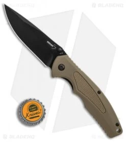 Boker Plus Gemini NGA Spring Assisted Knife Coyote (3.5" Black) 01BO501 -Knife Craft Shop Boker Plus Gemini NGA Coyote black BHQ 80766 er bottlecap