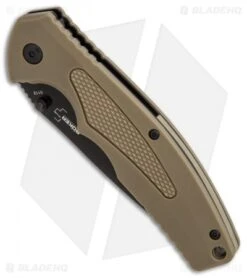 Boker Plus Gemini NGA Spring Assisted Knife Coyote (3.5" Black) 01BO501 -Knife Craft Shop Boker Plus Gemini NGA Coyote black BHQ 80766 er spine