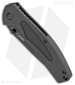 Boker Plus Gemini NGA Spring Assisted Knife Black (3.5" Black Serr) 01BO503 -Knife Craft Shop Boker Plus Gemini NGA SA Black Black Serr 01BO503 BHQ 105723 jr spine