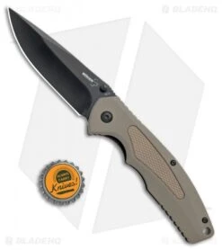 Boker Plus Gemini NGA Spring Assisted Knife Coyote Brown (3.5" Black) 01BO504 -Knife Craft Shop Boker Plus Gemini NGA SA Coyote Brown Black 01BO504 BHQ 105725 jr bottlecap