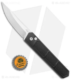 Boker Plus Kwaiken Grip Automatic Knife Black Aluminum (3.3" Satin D2) -Knife Craft Shop Boker Plus Kwaiken Grip Auto Black Aluminum Satin BHQ 175284 jr bottlecap