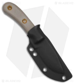Boker Plus Micro Tracker Fixed Blade Knife Brown Micarta (3.3" Black) 02BO076 -Knife Craft Shop Boker Plus Micro Tracker FBK Brown Micarta 3in Black BHQ 146734 td side
