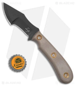 Boker Plus Micro Tracker Fixed Blade Knife Brown Micarta (3.3" Black) 02BO076 -Knife Craft Shop Boker Plus Micro Tracker FBK Brown Micarta 3in Black BHQ 146734 td size