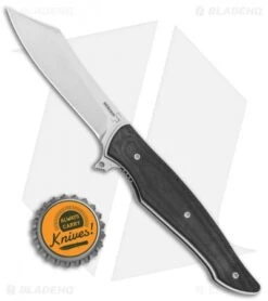 Boker Plus Obscura Liner Lock Flipper Knife Black G-10 (3" Satin) 01BO243 -Knife Craft Shop Boker Plus Obscura LL Black G 10 Satin 01BO243 BHQ 111186 jr bottlecap